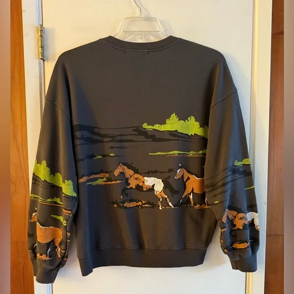 Free People Running Horses Oversized Crewneck - Picture 4 of 5
